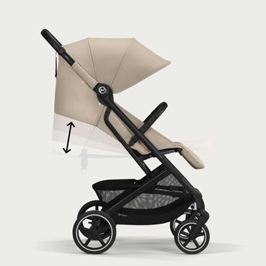 Kišobran kolica Cybex Beezy fog grey, light grey popolnomaležeči položaj