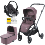 Dječja kolica 3v1 RECARO Sadena + autosjedalica besafe [Pale Rose]